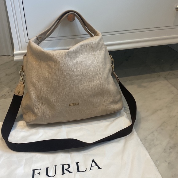 Furla Beige Hobo Bag - Picture 1 of 7